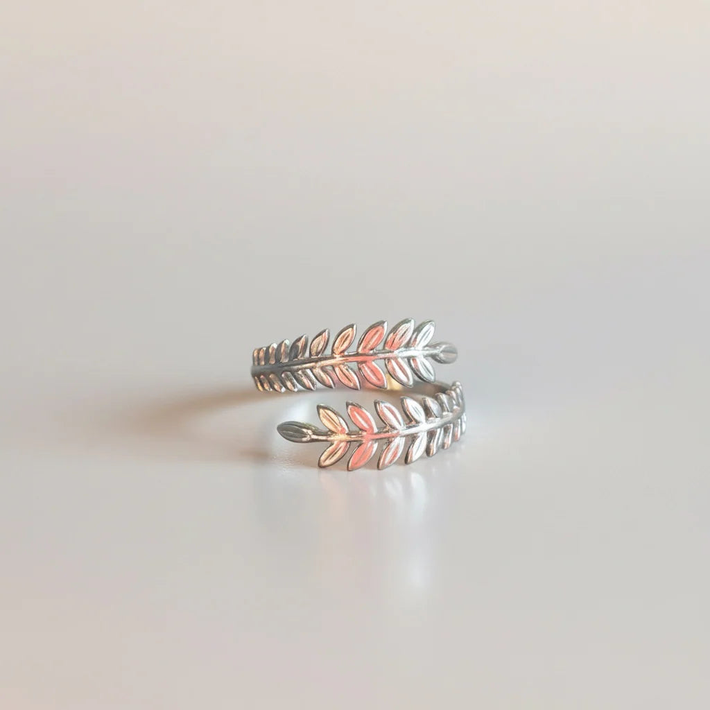 Flint and Feather- Fern Ring