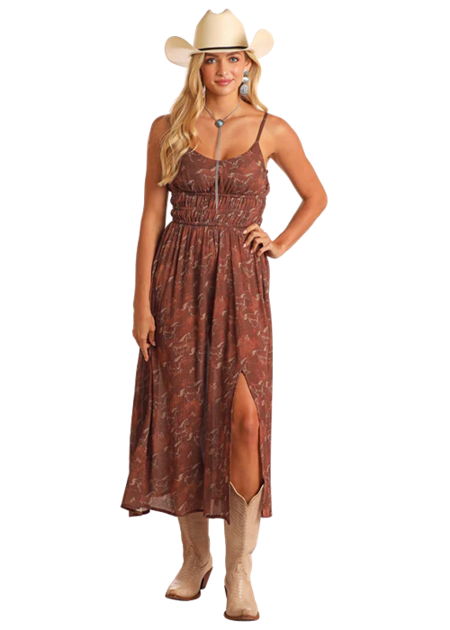 Panhandle - Horse Print Midi Dress