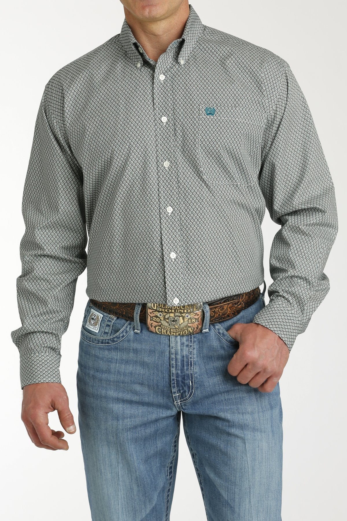 Cinch - Men's Long Sleeve Button-Down Print
