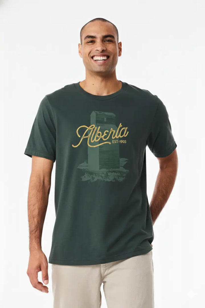 Homework Brand - Alberta Grain Elevator Tee- Forest
