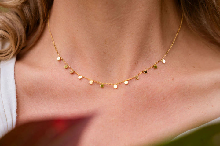 Flint and Feather- Coin Layering Choker