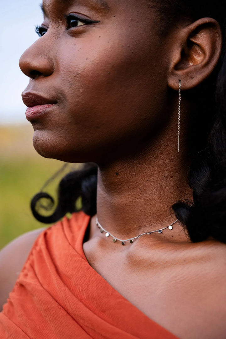 Flint and Feather- Coin Layering Choker