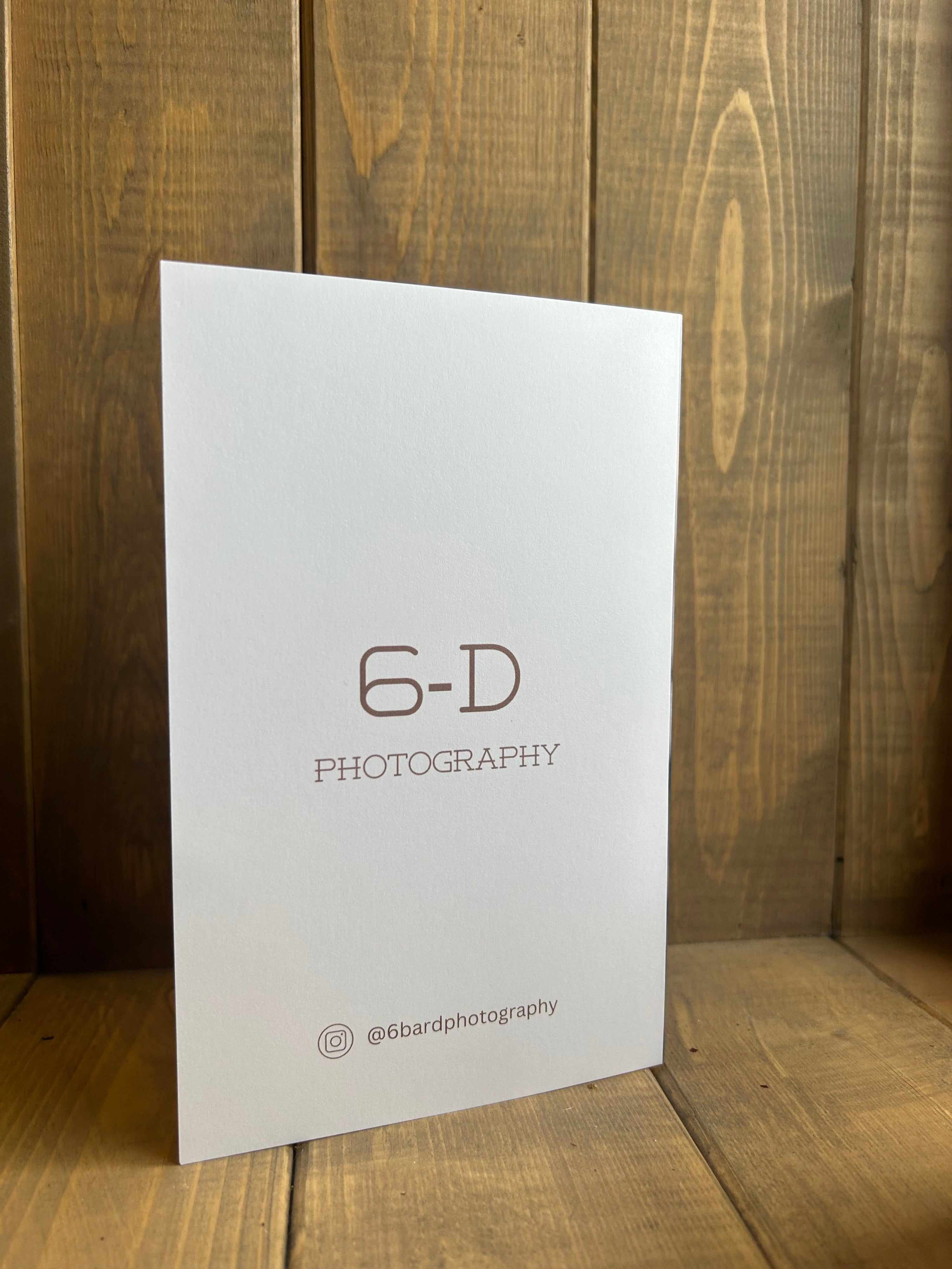 6-D Photography Cards - Blank Inside