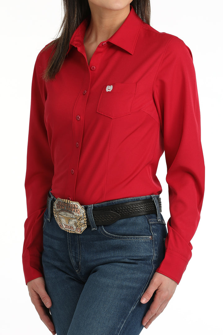 Cinch - Women's Woven Long Sleeve Solid Arenaflex