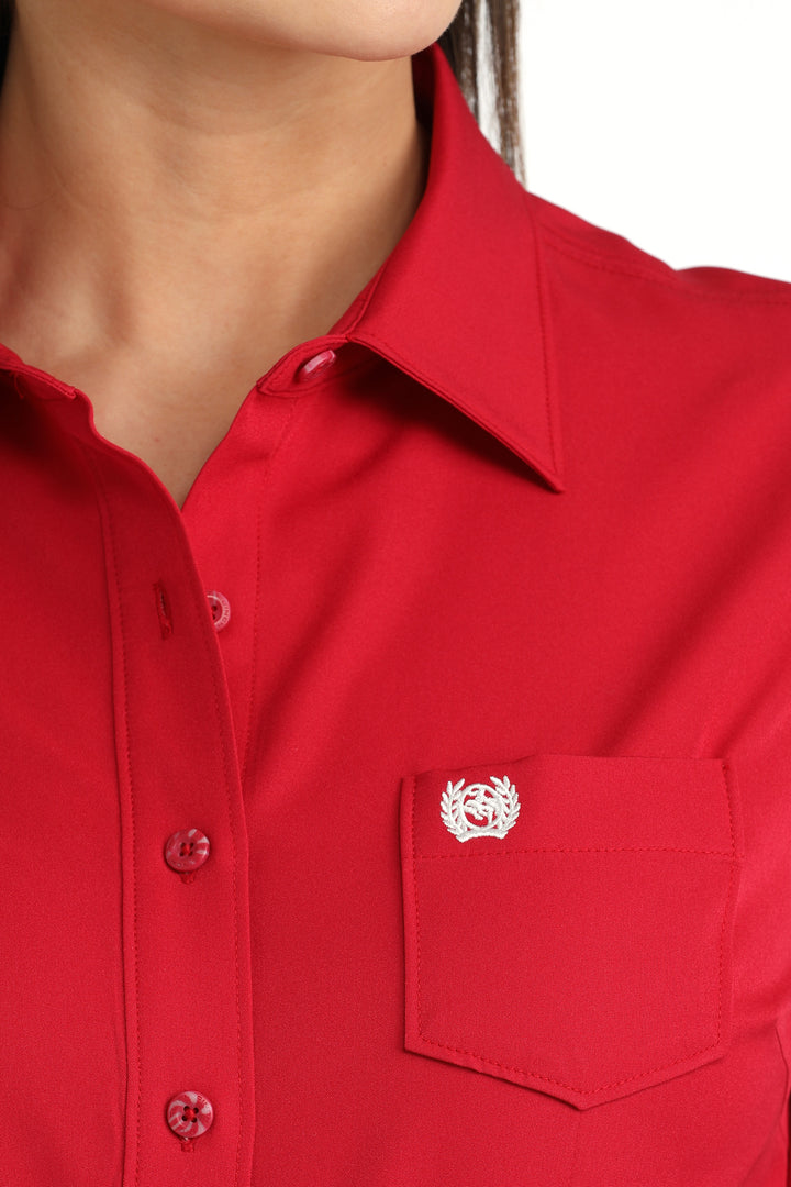 Cinch - Women's Woven Long Sleeve Solid Arenaflex