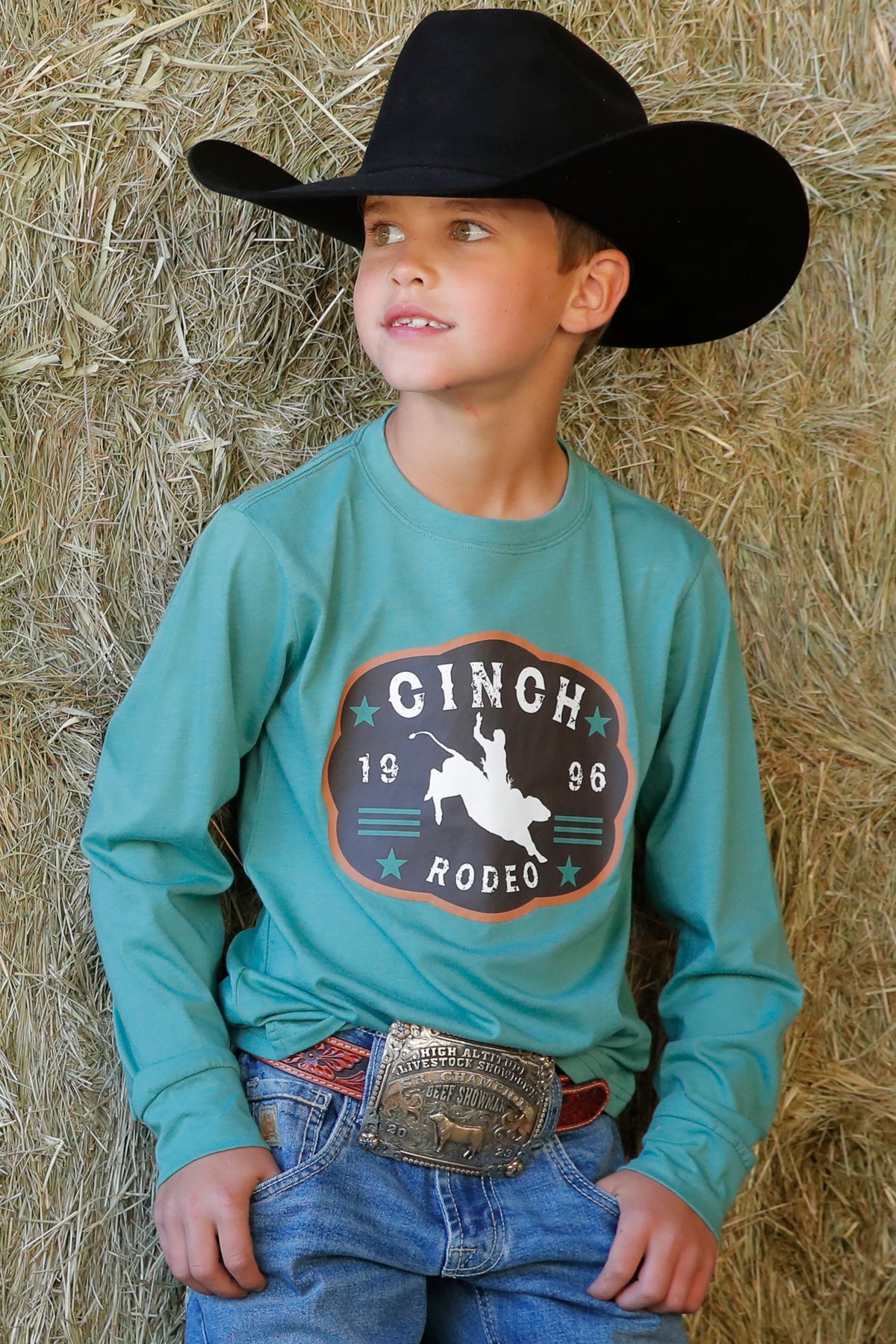Cinch - Boy's Long Sleeve Tee - Green
