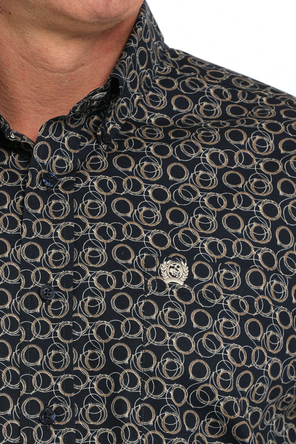 Cinch - Men's Long Sleeve Button-Down Rope Print