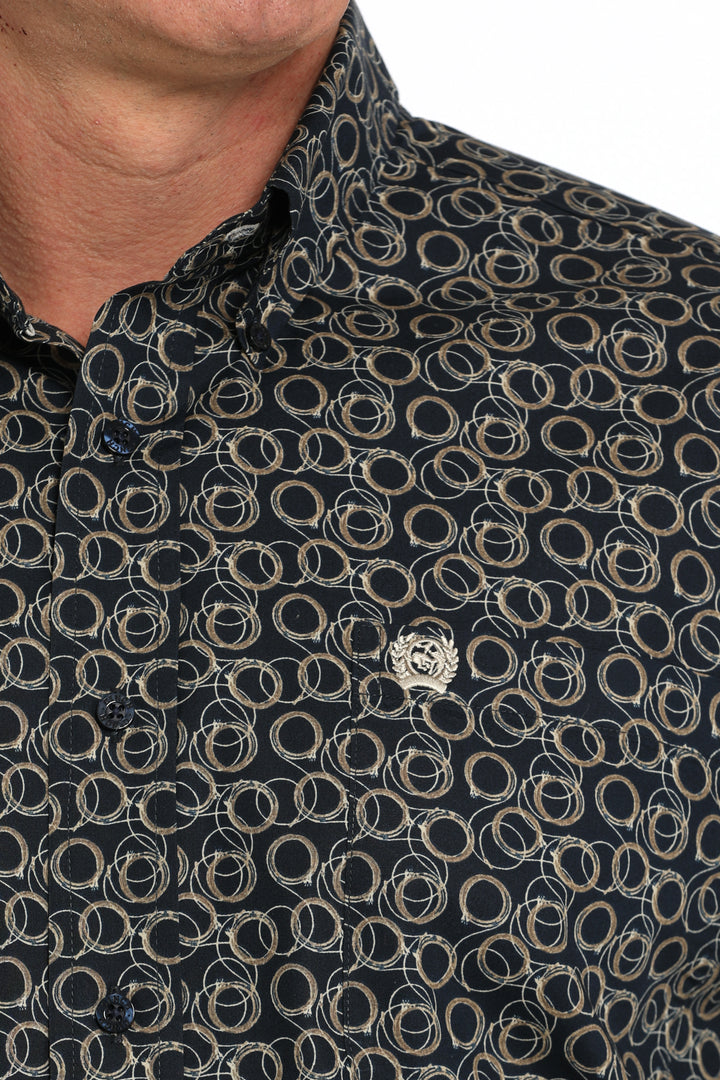 Cinch - Men's Long Sleeve Button-Down Rope Print