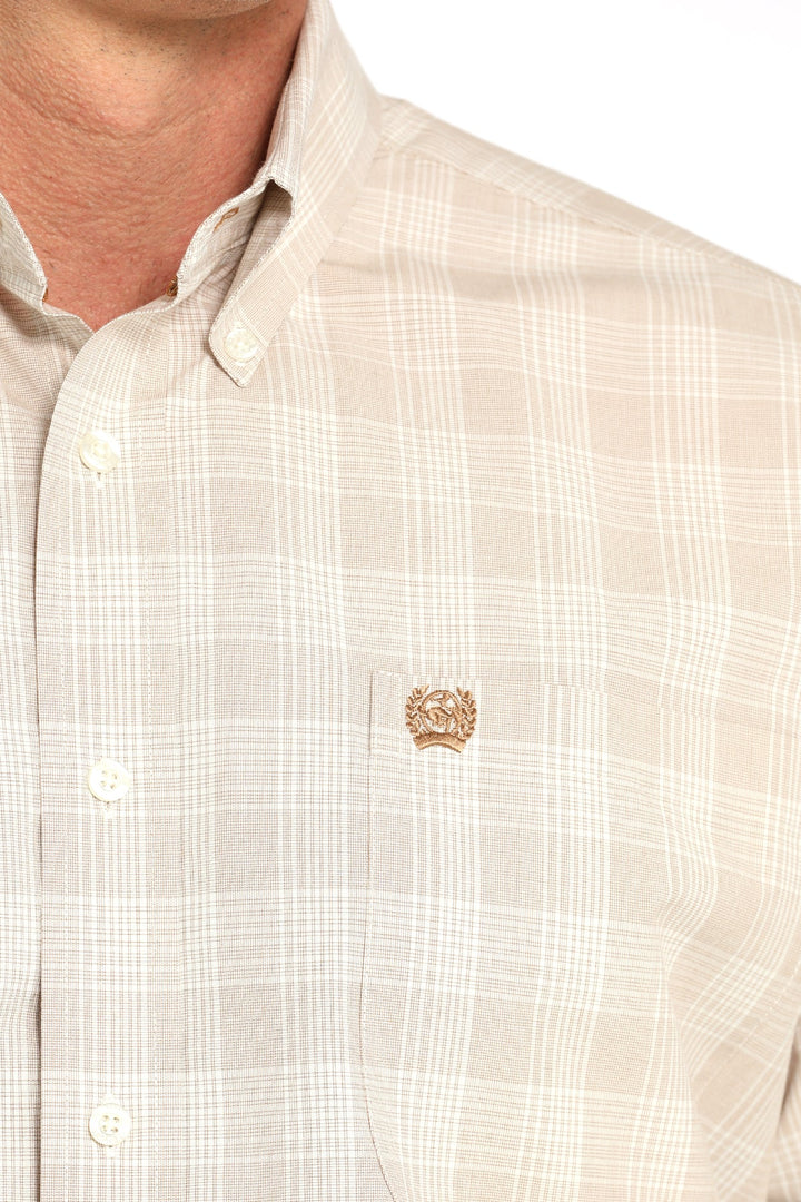 Cinch - Men's Long Sleeve Plaid - Khaki