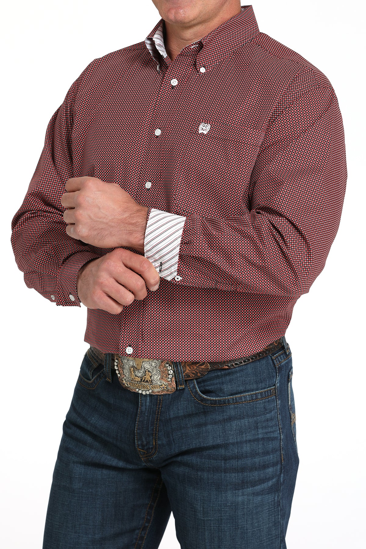 Cinch - Men's Long Sleeve Plain Weave Print