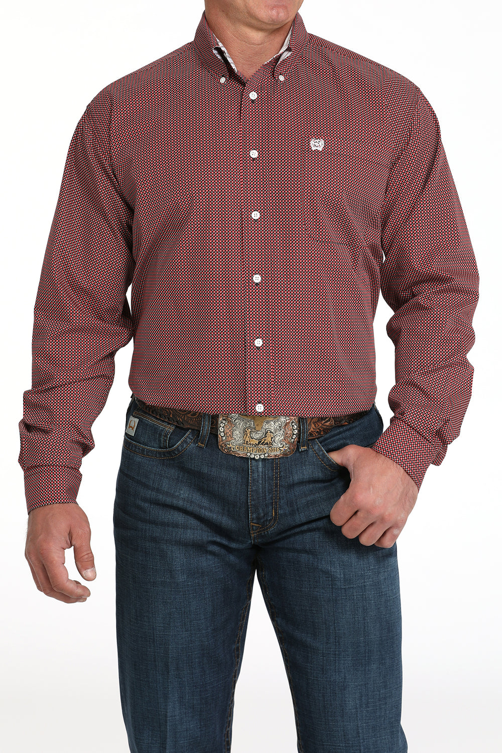 Cinch - Men's Long Sleeve Plain Weave Print