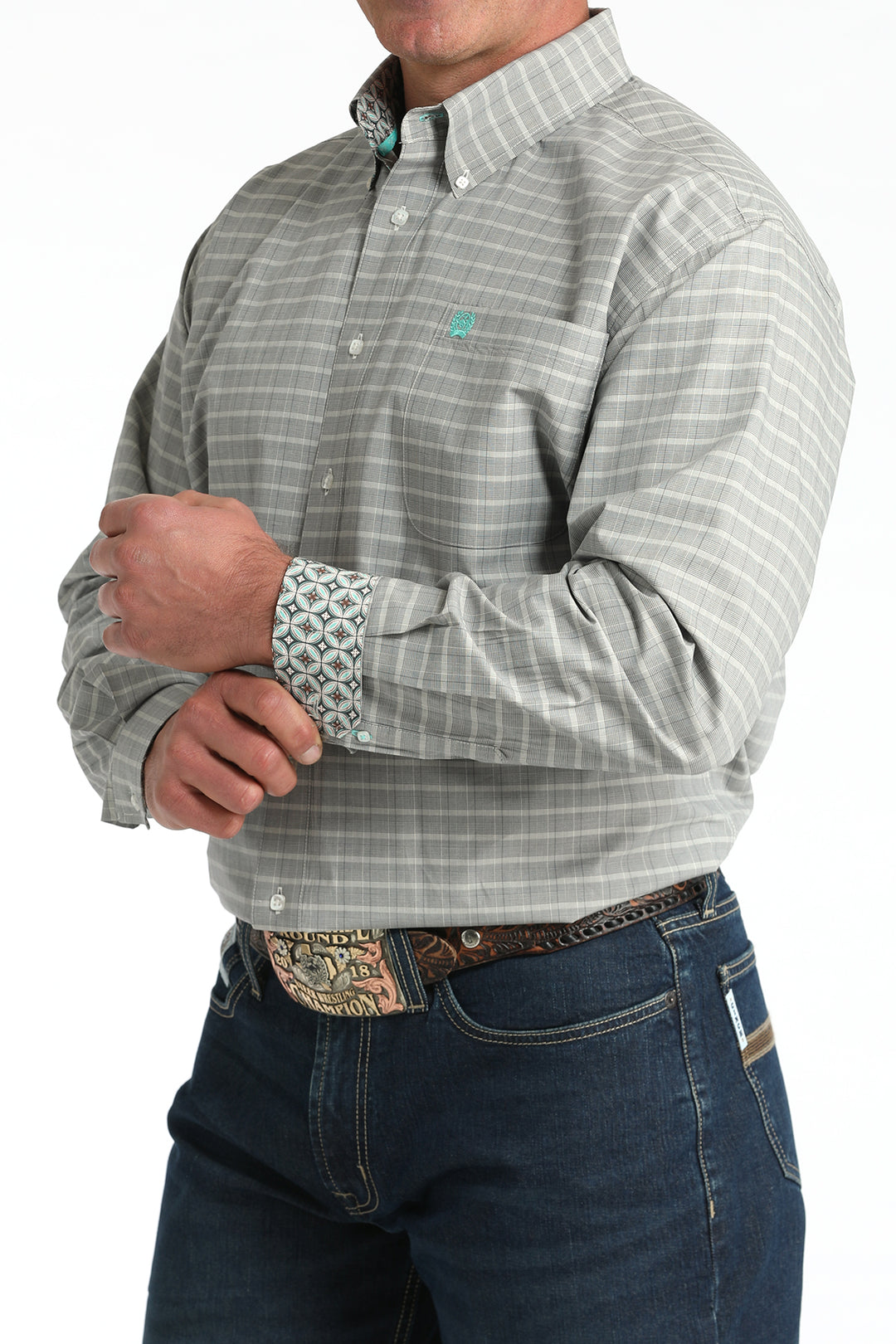 Cinch - Men's Long Sleeve Plain Weave Print