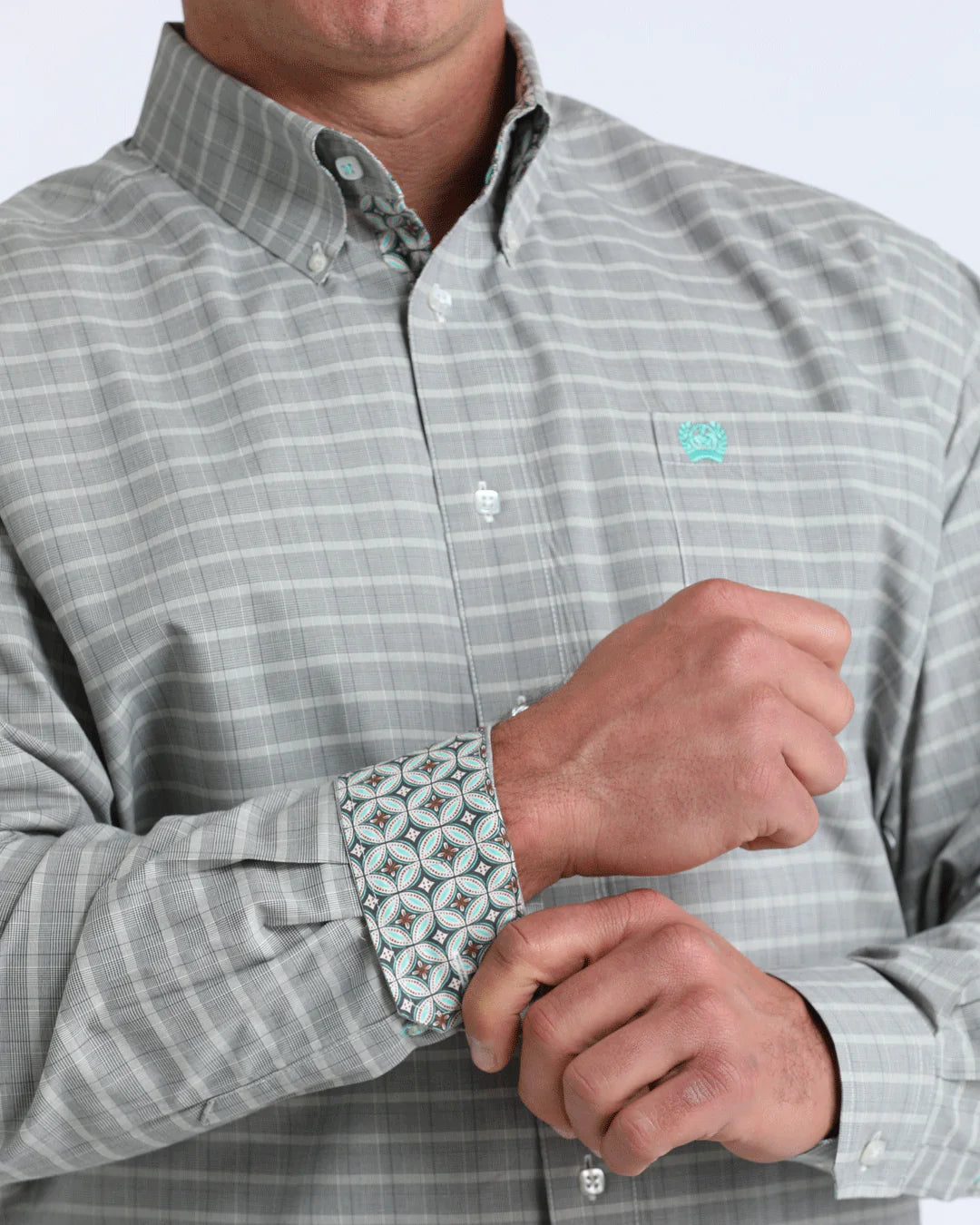 Cinch - Men's Long Sleeve Plain Weave Print