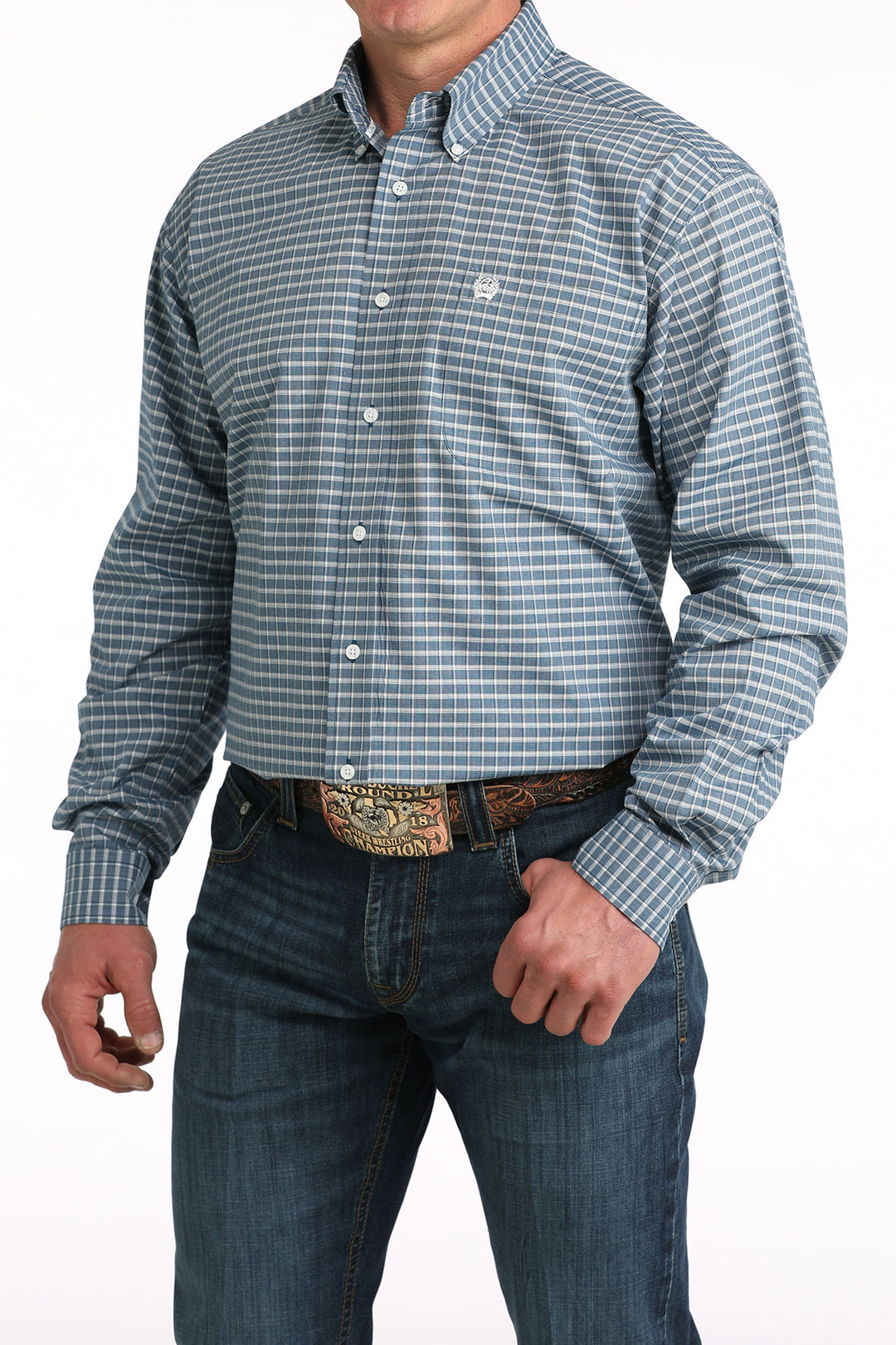 Cinch - Men's Long Sleeve Plain Weave Print