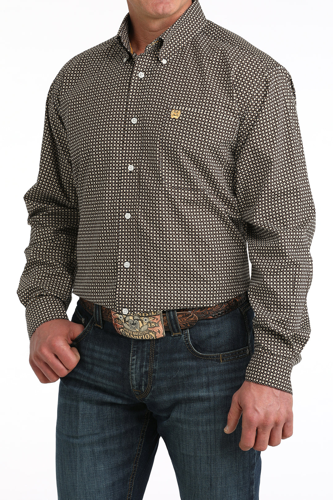 Cinch - Men's Long Sleeve Plain Weave Print