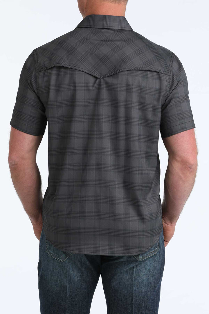 Cinch - Men's Short Sleeve Plaid Camp Shirt w/ Vent