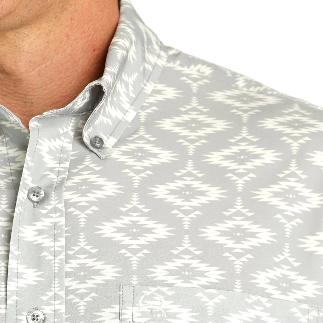 Cinch - Men's Short Sleeve Print Arenaflex - Grey