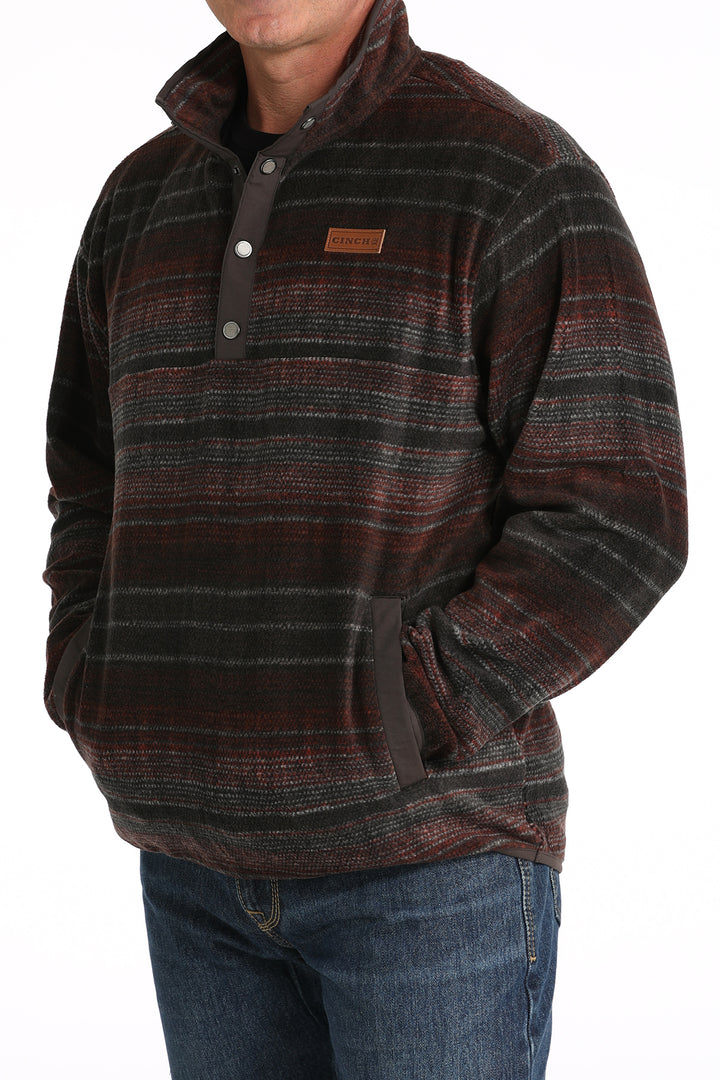 Cinch - Men's Polar Fleece - Brown/Red - Match Dad