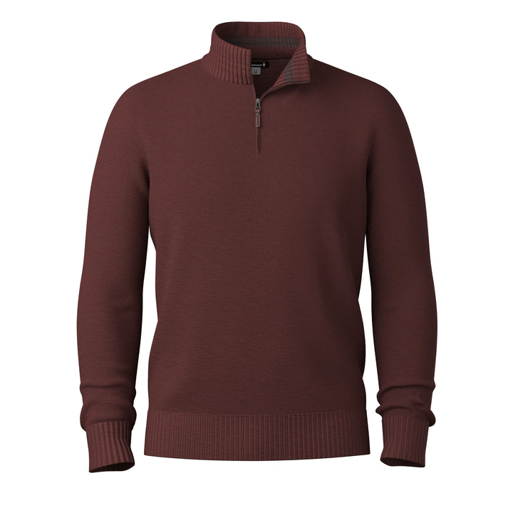 Smartwool - Men's Sparwood 1/4 Zip Sweater - Pecan Brown