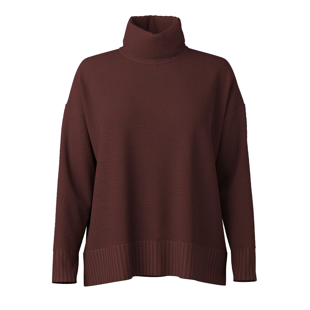 Smartwool - Women's Edgewood Poncho Sweater - Pecan Brown