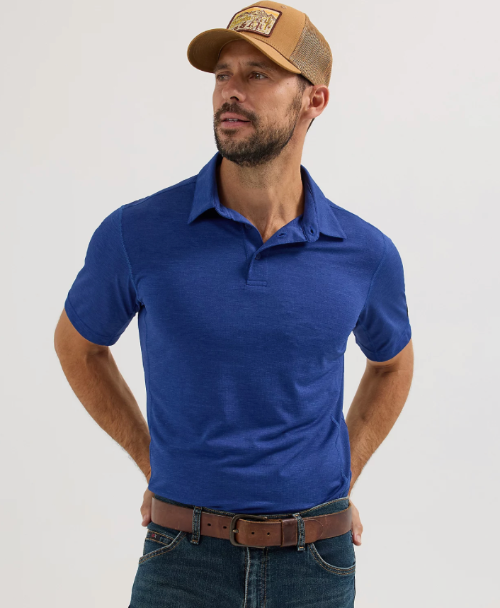 Wrangler - Men's Short Sleeve Performance Polo Shirt