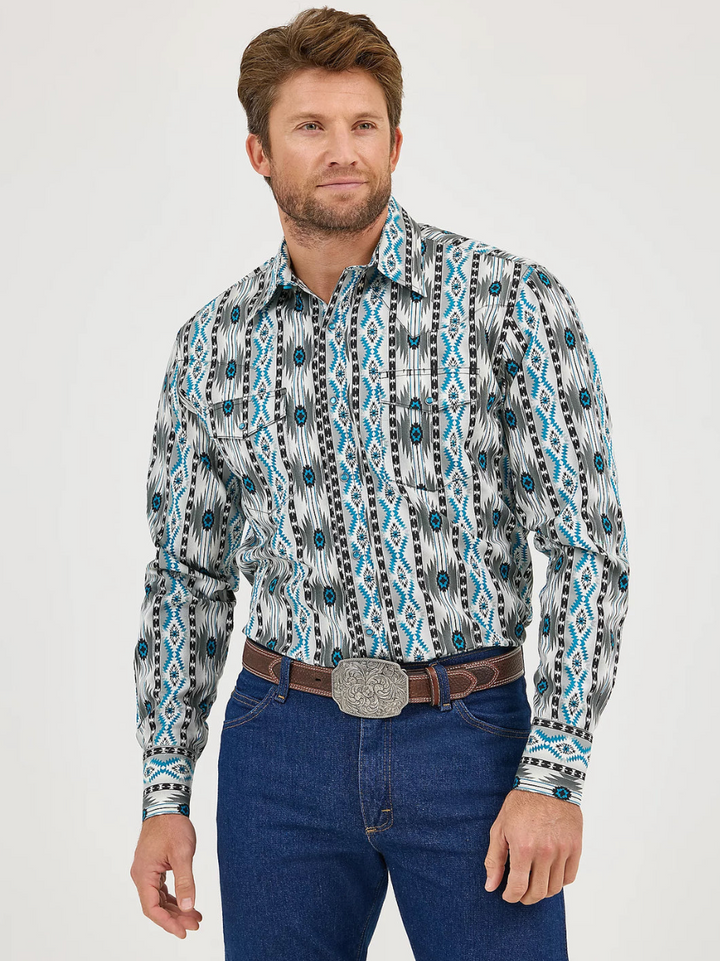 Wrangler - Men's Long Sleeve Checotah Western Shirt - Classic Fit - Multi