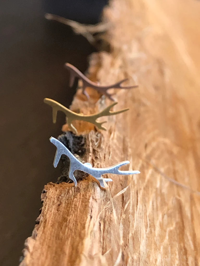 Flint & Feather - Antler Earrings