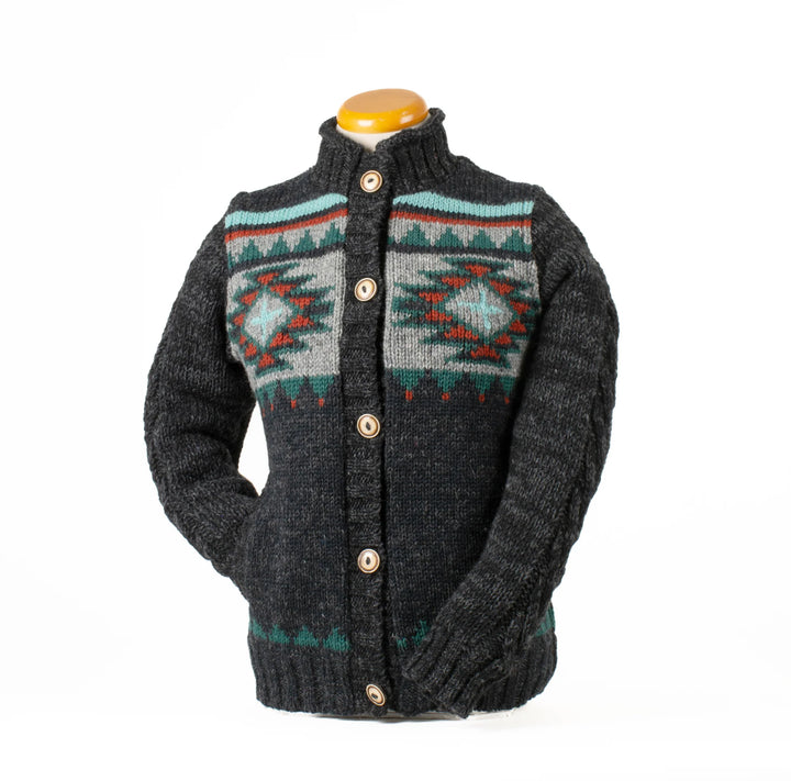 Lost Horizon - Brush Creek Women's Wool Knit Sweater - Onyx