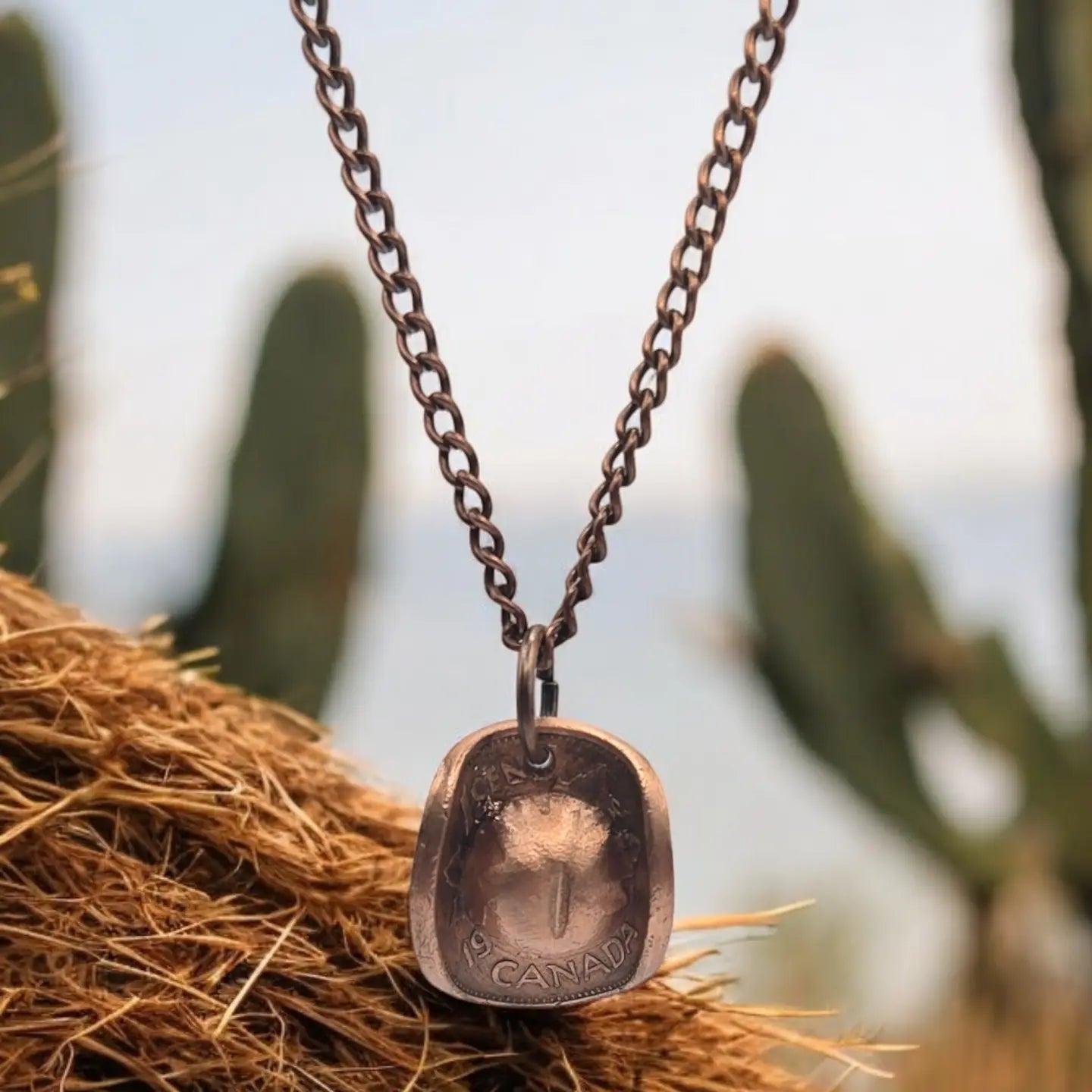 Coin Cowboy Hat Penny Necklace