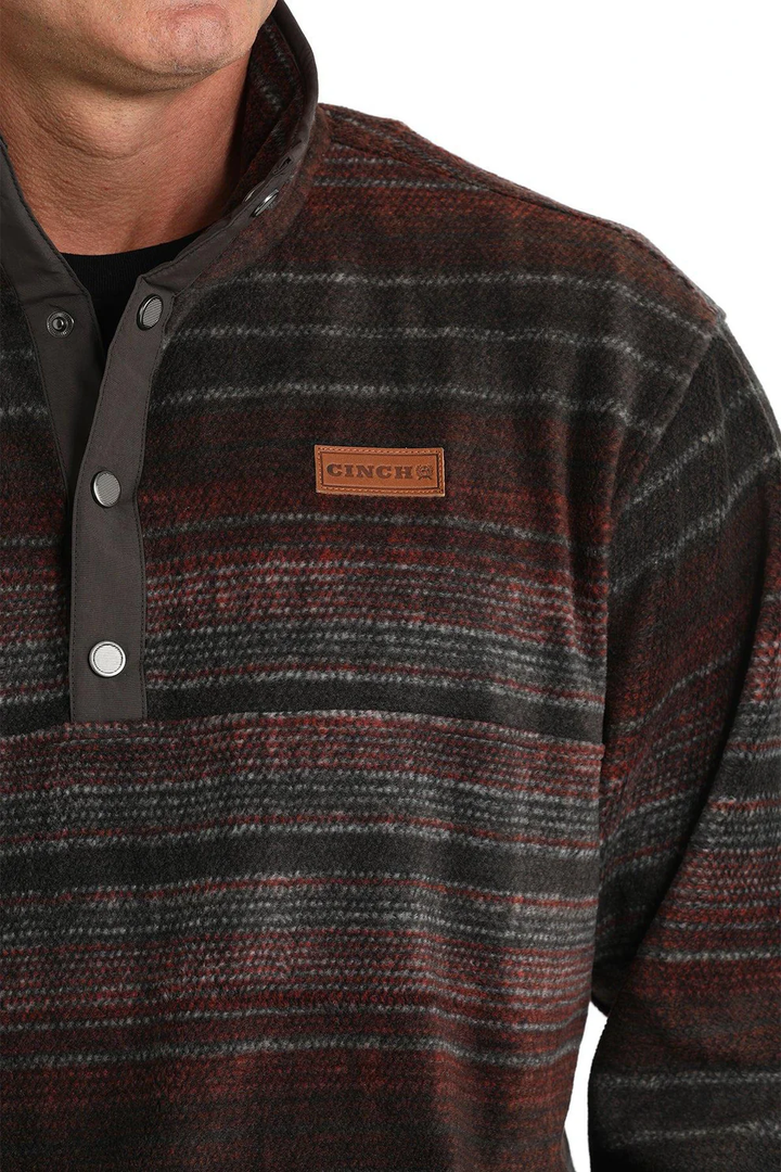 Cinch - Men's Polar Fleece - Brown/Red - Match Dad