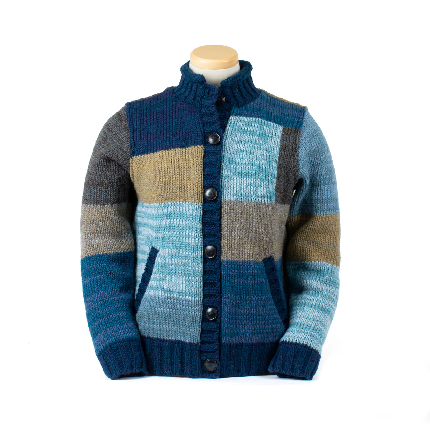 Lost Horizon - Lorelei Women's Wool Knit Sweater - Patchwork