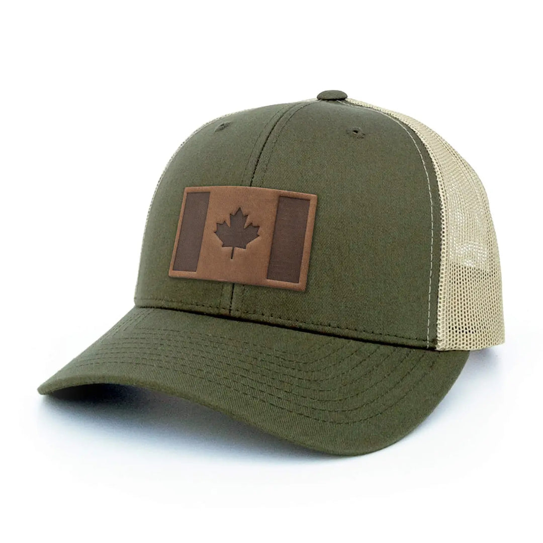 Canada Flag Leather Patch Hat