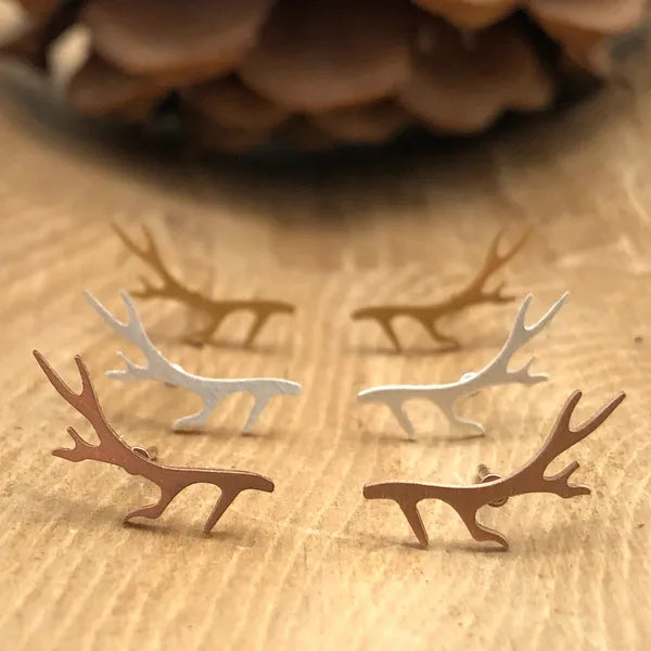 Flint & Feather - Antler Earrings