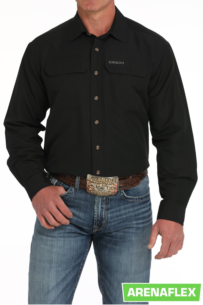 Cinch - Men's Ripstop Solid Button-Down