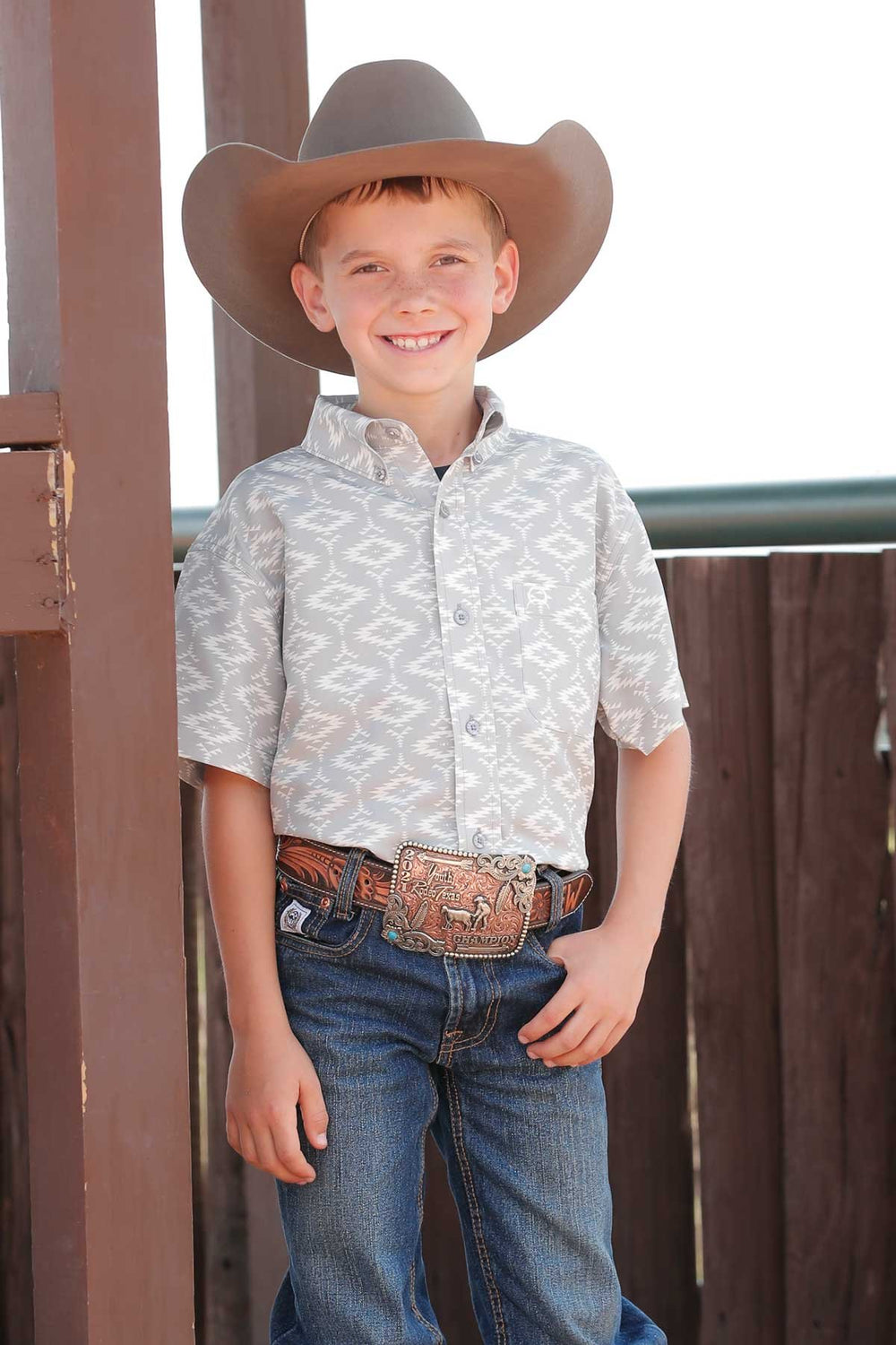 Cinch - Boy's Short Sleeve Arenaflex
