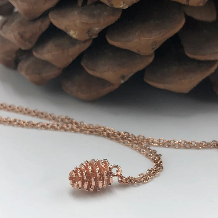 Flint & Feather - Mini Pinecone Necklace