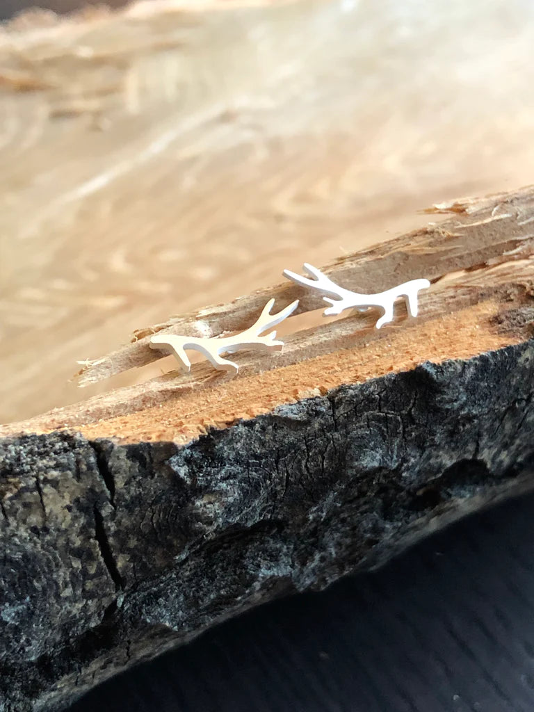 Flint & Feather - Antler Earrings