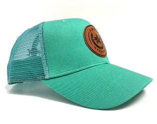 A Marshall Ball Cap: Turquoise Star & Horseshoe Logo with Patch Detail