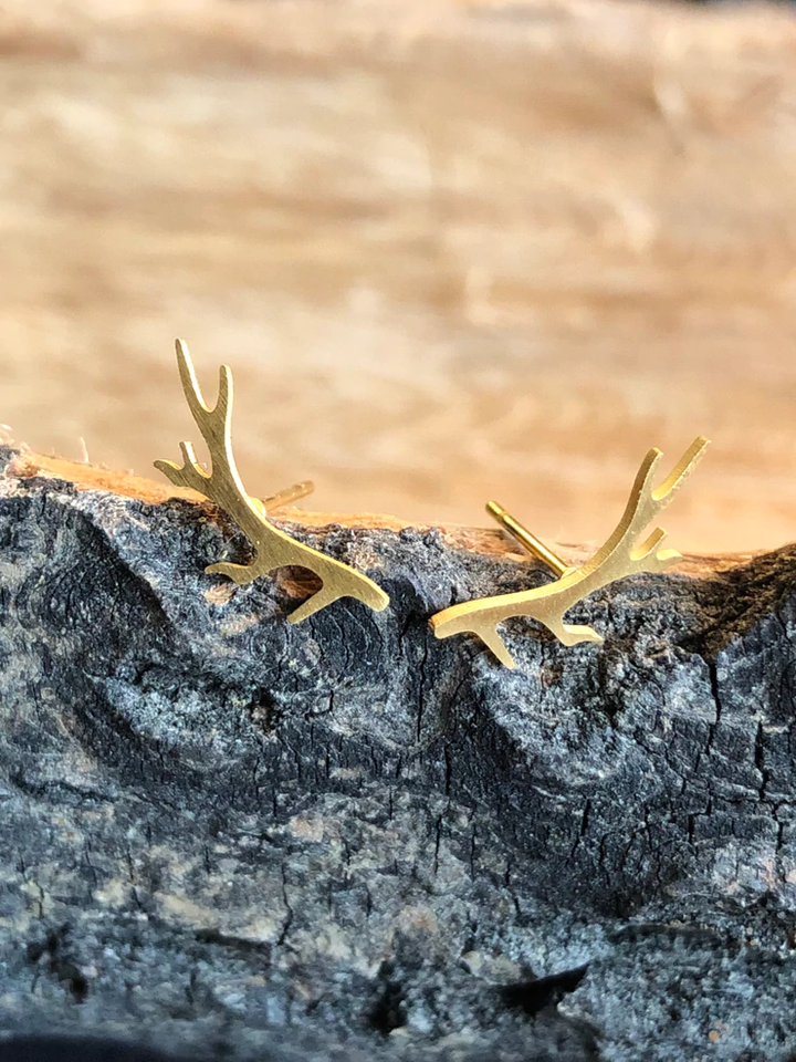 Flint & Feather - Antler Earrings