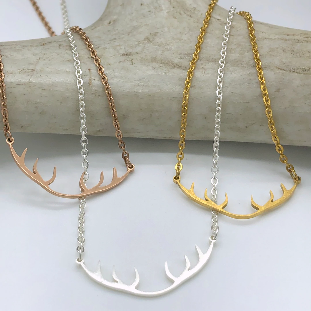 Flint & Feather - Antler Necklaces