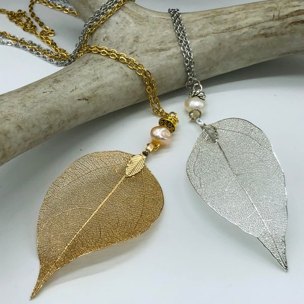 Flint & Feather - Leaf Necklaces